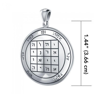 First Pentacle of Saturn Solomon Seal Sterling Silver Pendant TPD2865